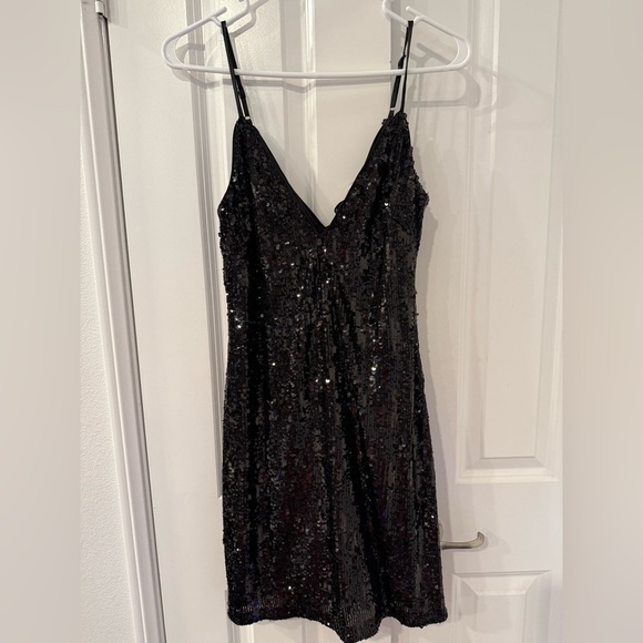 Ramy Brook Sequin Lila Black Dress Size 6 NWT - Picture 3 of 10